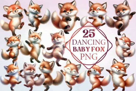 Watercolor Dancing Baby Fox Clipart: Freebies Review