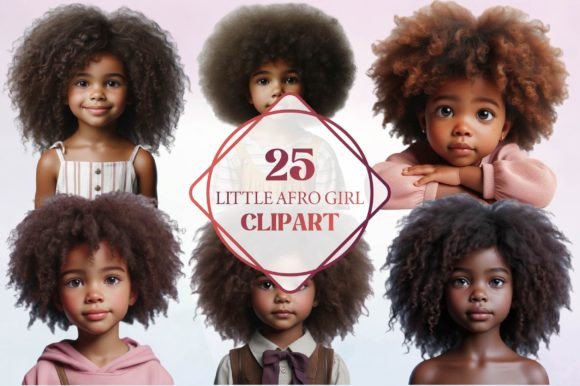 Watercolor Little Afro Girl Clipart: Editorial Freebies Review
