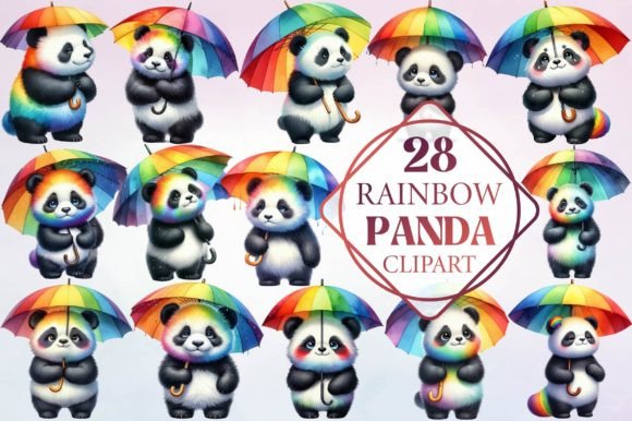 Watercolor Rainbow Panda Clipart: An Embroidery Review